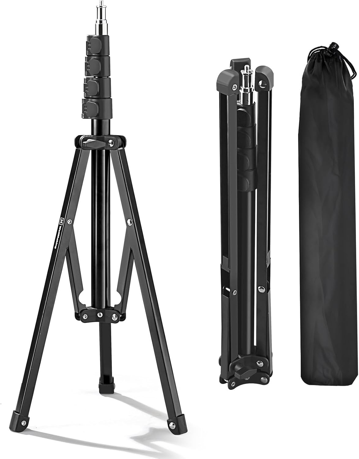 Light Stand, 72 inches led Light Stand Reverse Folding Light Tripod for Photography, Portable Light Tripod, Reflector Stand Suitable for Streaming, vlog, YouTube