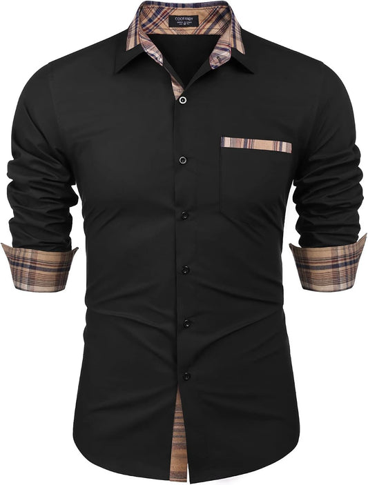 This lightweight cotton button-down shirt features a classic plaid pattern and is perfect for any casual or business occasion.