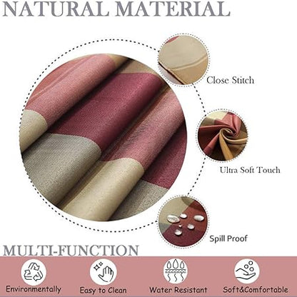 Rectangle Tablecloth 52 x 70 Inch Checkered Table Cloths Spillproof Anti-Shrink Soft and Wrinkle Resistant Decorative Fabric Table Cover for Kitchen Dinning Tabletop Outdoor(RectangleOblong,Red)