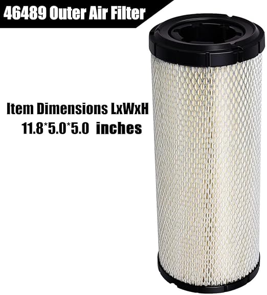 Podoy P822768 Air Filter Compatible with Donaldson Baldwin RS3988 P772579 Fletguard AF25436 Luberfiner LAF8143 WIX 46489 FRAM CA9246 AM129028 Kubota R1401-42280 129062-12560
