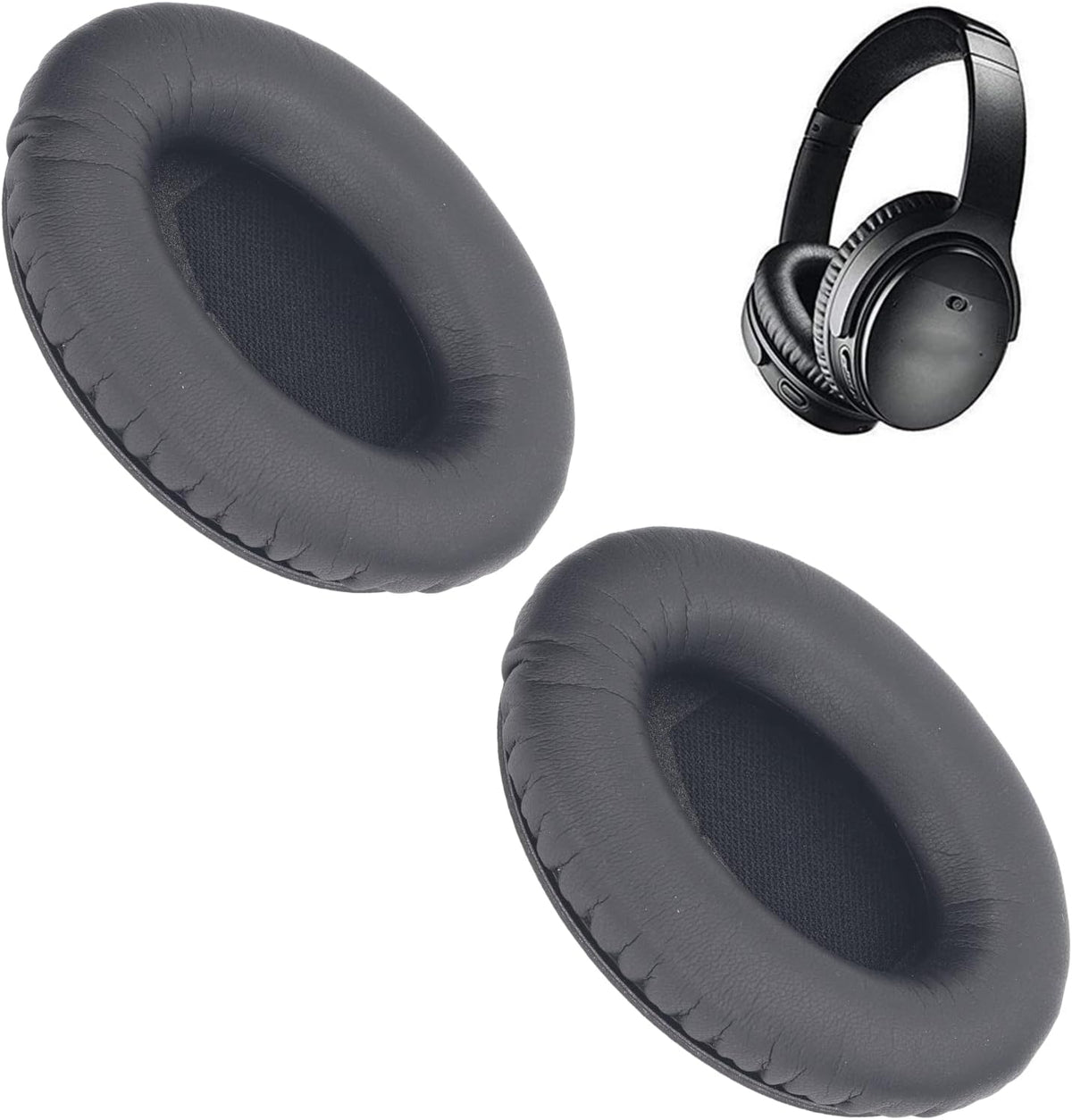 Ear Buds, Suitable Size, Easy Installation, Replacement Earbuds, Comfortable, Black, for QC35