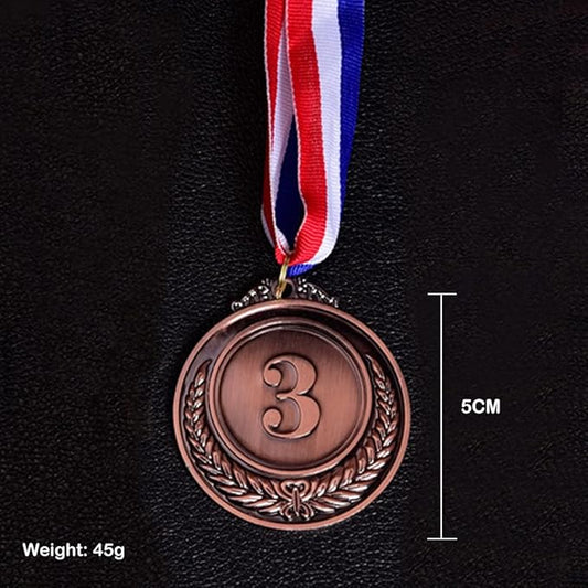 Gold Silver Bronze Award Medals with Ribbon, Reward Encourage Badge Competitions Prizes Winner Reward Medals for Contests, Party Games, and Classroom Rewards