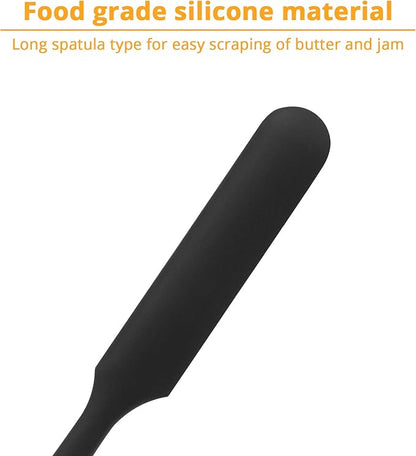 KUFUNG Silicone Spatula, BPA Free  480F Heat Resistant, Non Stick Rubber Kitchen Spatulas for Cooking, Baking, and Mixing (1x10 inch, Black)