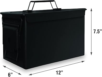 HOMESTEAD 50 Cal Metal Ammo Can - New Steel M2A1 Military Ammo Box, Airtight and Water-Resistant Ammo Box for Storage