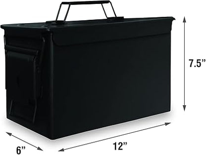HOMESTEAD 50 Cal Metal Ammo Can - New Steel M2A1 Military Ammo Box, Airtight and Water-Resistant Ammo Box for Storage