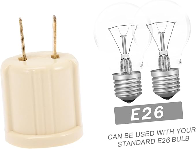 DOITOOL 2sets Indoor Use Light Socket Adapter Us to Bulb Socket Outlet Converter Easy Installation 2pcs2
