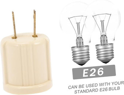 DOITOOL 2sets Indoor Use Light Socket Adapter Us to Bulb Socket Outlet Converter Easy Installation 2pcs2