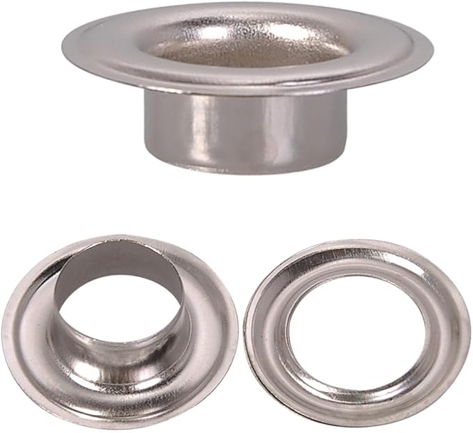 Yescom 1000 Sets of 38(9.5mm) Size 2 Nickel Finish Grommets  Washers Leather Bags Poster Banner Eyelets YES0378