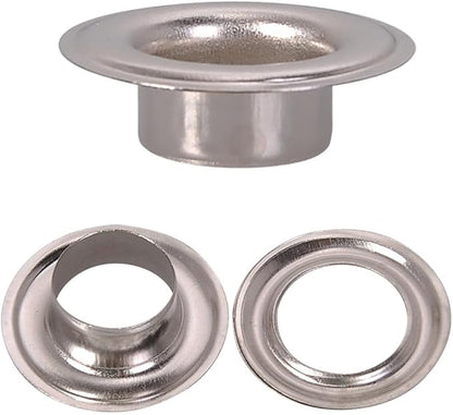 Yescom 1000 Sets of 38(9.5mm) Size 2 Nickel Finish Grommets  Washers Leather Bags Poster Banner Eyelets YES0378