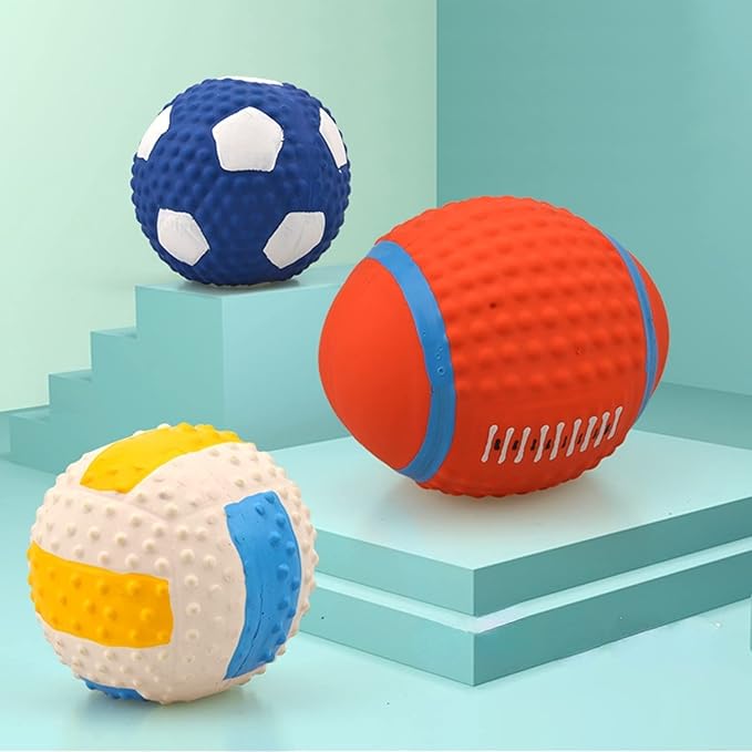 Squeaky Dog Toys,Dog Chew Toys for Aggressive Chewers Puppy Teething Toys Puppy Essentials for Large and Medium Dog (Small,Basketball)