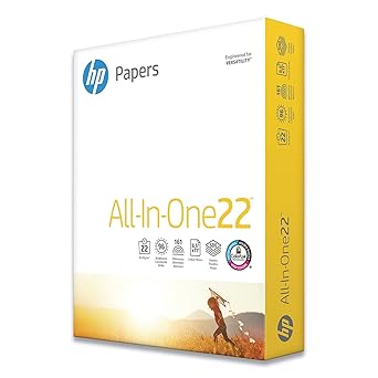 HP 207000 All-in-One Printing Paper, 96 Bright, 22lb, Letter, White, 500 SheetsReam