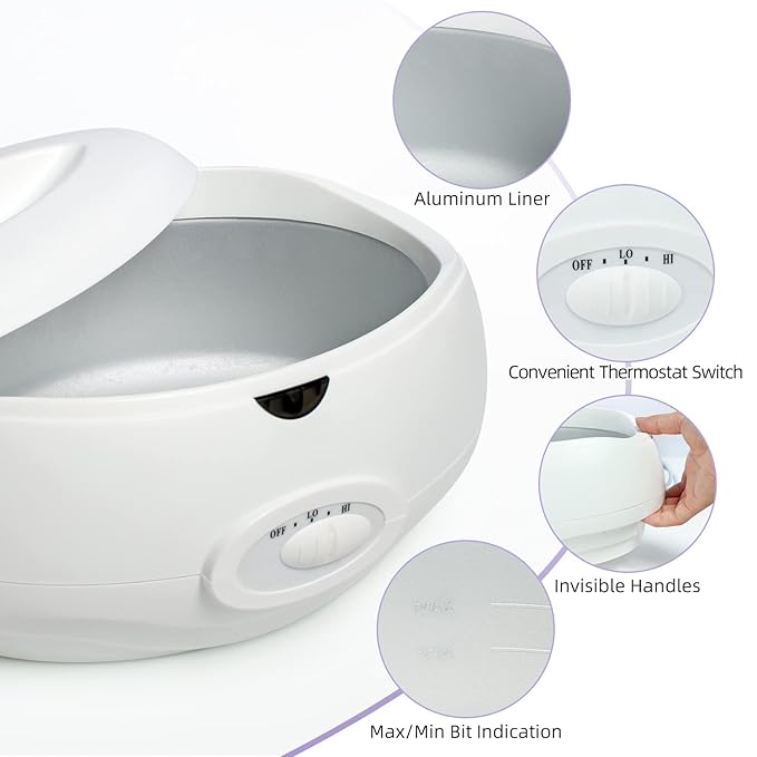 Paraffin Wax Machine for Hand and Feet 2300ml Paraffin Wax Bath Warmer Hands Foot Spa Kit with Lavender Wax Refills Glove Liners Thermal Mitts Booties
