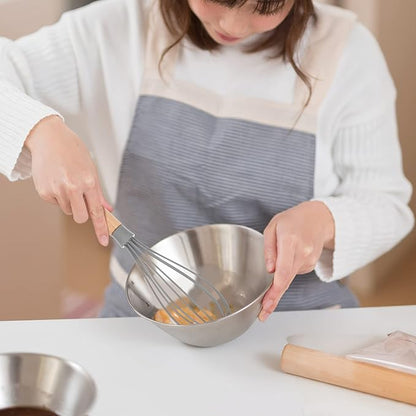 Premium Whisk Silicone Whisk Baking Tools with Beechwood Handle Non-stick Whisk Heat Resistant Whisk