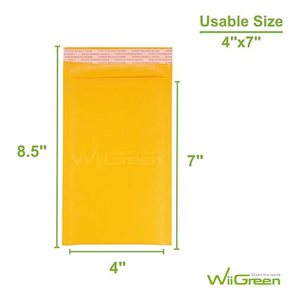 000 25 PCS 5x7 Inch Kraft Paper Bubble Mailers Padded Envelopes Bags with Peel and Seal for Gift, Packing and Shipping, Keep Safe and Protected, Wholesale Price (Usable Size: 4x7 Inch)