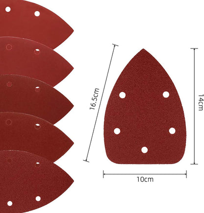 Mouse Detail Sander Sandpaper Sanding Paper Assorted Sanding Pads 40 80 120 180 240 Grits (50pcs Mouse Sandpaper)