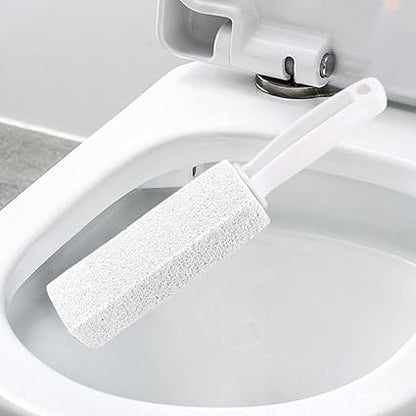 Toilet Cleaner Stone Dead Corner Grout Cleaner Long Handle Bathroom Appliances Toilet Brush for Household Cleaning (White 10cm)