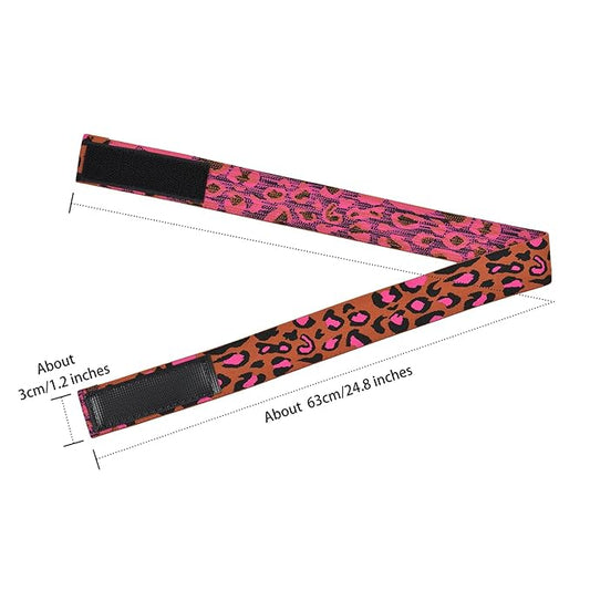 3 Pcs Elastic Bands for Wigs Lace Melting Bands Wig Grip Headband Lace Front Wig Headband for Women (3.0 Brown Leopard Print)
