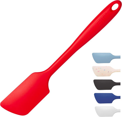 GIR: Get It Right Premium Seamless Spoonula - Non-Stick Heat Resistant Silicone Scraper Spatula - Perfect for Mixing, Serving, Scraping, Stirring, and More - Mini - 8 IN, Red