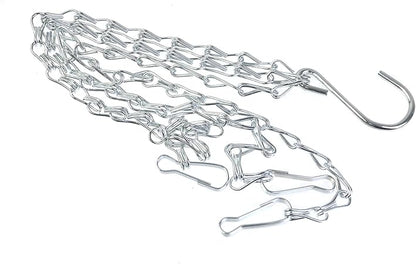 KUMGROT 3 pcs Hanging Basket Chains 15.74 inch Long Hanging Chains for Plants Flower Pot Basket Chains Replacement Plant Hangers for Bird Feeders, Planters and Lanterns Silver