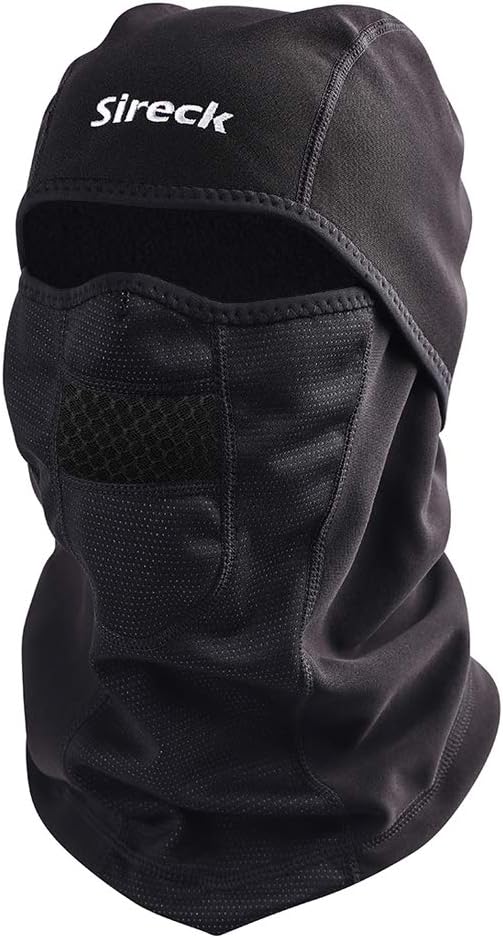 This versatile balaclava is made from water-resistant and windproof fleece for warmth and comfort during outdoor activities.