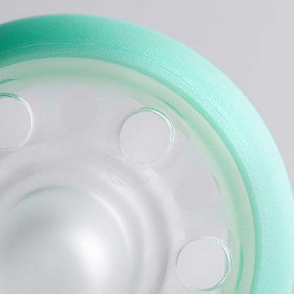 Tommee Tippee Breast-like night pacifier, 0-6 months with breast-like shape and glow in the dark technology, 4-Count, BlueYellow