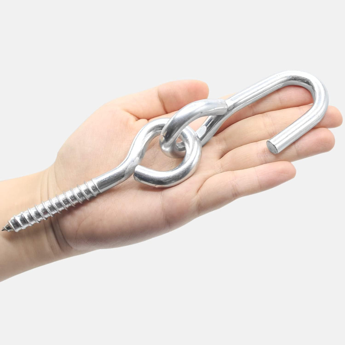 Bathonly 2 Packs Heavy Duty Hooks for Hanging, Hammock Hooks, Eye Bolt Screws, Indoor Outdoor, Load Capacity 550 LBS