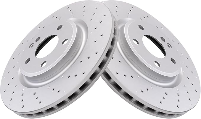 TRQ Front Brake Rotors Set Compatible with 2014-2019 Mercedes-Benz CLA250 2015-2020 GLA250
