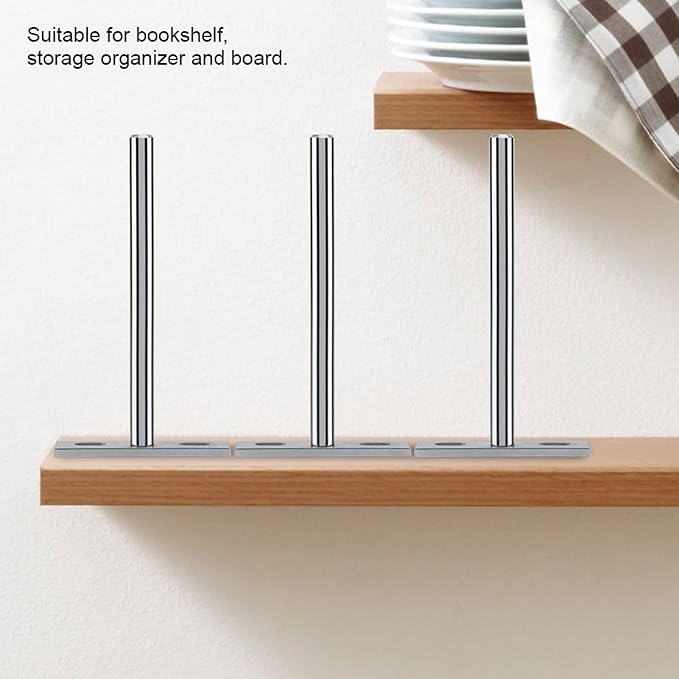 2 Pack Hidden T Shelf Bracket, Iron Shelf Brackets, Metal Shelf Bracket, Industrial Shelf Bracket, Modern Shelf Bracket, Metal L Brackets