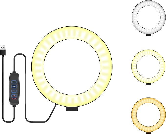 6 inch Ring Light Only Without Stand, Hola Light Replacement Parts Without Tripod, Ring Light for Video Recording Photography Makeup Live Stream