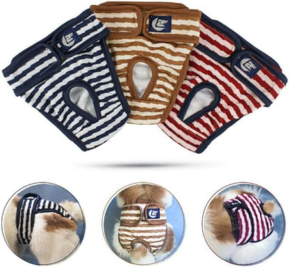 Alasum 1pc Diapers for Dogs Reusable Dog Diapers Cats Diapers Dog Period Diapers Female Puppy Diapers Male Reusable Doggy Diapers Stripe pet Diapers Puppy Panties Dog Shorts The Dog Pants