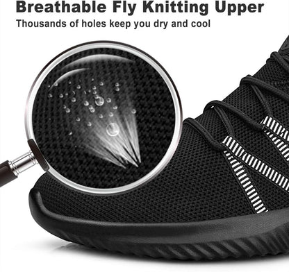 Feethit Men's Breathable Slip-On Running Shoes