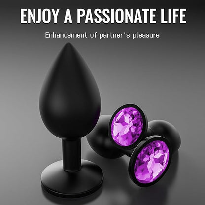 Date Night Gift for Lover Portable Silicone 3 Pcs Butt Relaxing Plug Adult Toy for Couple Anales Training Set for Women Men Game Sunglasses KL01