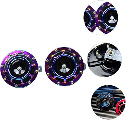 12v Motorbike Horn Super Loud Car Air Horn Waterproof Colorful Electric Speaker Upgrade