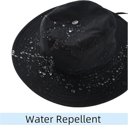 Connectyle Sun Hat for Men and Women Outdoor with UV Protection Safari Hat for Fishing, Hiking, Gardening, Breathable Cowboy Hat UPF50