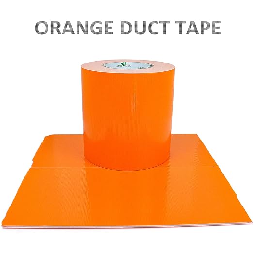 BOMEI PACK 6inch Wide Orange Duct Tape, Heavy Duty Strong Waterproof Industrial Color Duct Tape 9.0mil x 6inch x 60yds for Crafts, Home Improvement, Repairs, & Projects