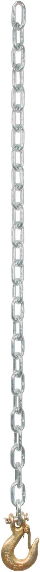 CURT 80302 35-Inch Trailer Safety Chain with 14-Inch Fork Snap Hook, 7,800 lbs. Breaking Strength