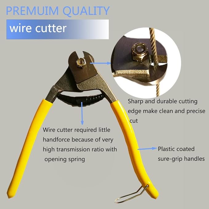 Heavy Duty Wire Cutters Steel Cable Cutter Wire Rope Cutter Aircraft Bicycle Cable Cutter,Up To 532"