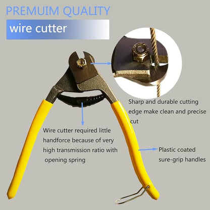 Heavy Duty Wire Cutters Steel Cable Cutter Wire Rope Cutter Aircraft Bicycle Cable Cutter,Up To 532"