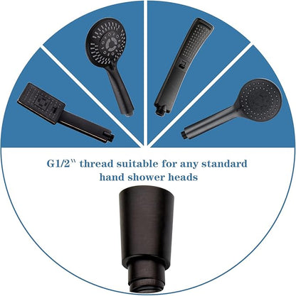 BRIGHT SHOWERS Shower Hose For Hand Held Shower Heads, 59 Inches Cord Stainless Steel Hand Shower Hose, Ultra-Flexible Replacement Part with Brass Insert, Oil Rubbed Bronze