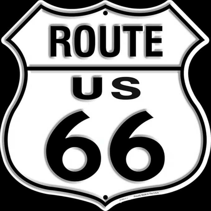 Hangtime Route 66 US 24 inch garage sign