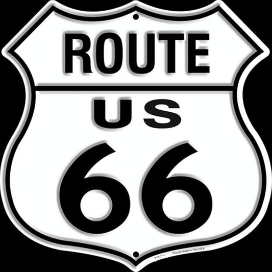 Hangtime Route 66 US 24 inch garage sign