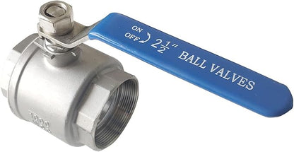 2-1/2" Full Port Ball Valves 316 Stainless Steel NPT Female Thread Ball Valve for Water, Oil, and Gas
