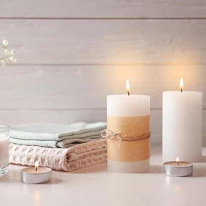 PATIKIL 2 pcs Tealight Candle Holder, Tea Lights Candle Holder Glass Votive Candle Holders Glass Candle Holders for Table Centerpiece Decor Wedding Dinner Party, White
