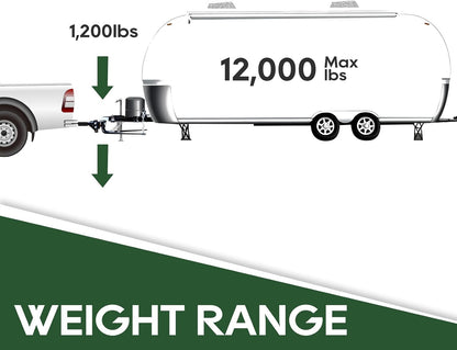 RVGUARD Replacement Round Weight Distribution Hitch Spring Bar for Trailer, 12,000 Lbs, 2 Packs