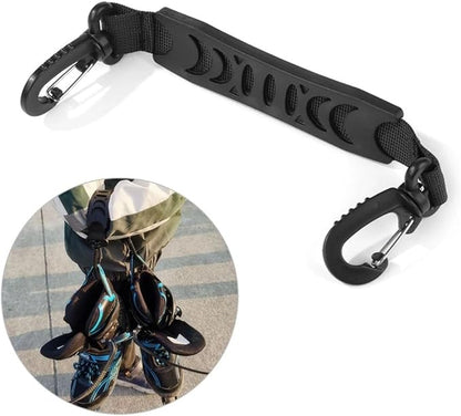 1PCS Roller Skate Double Hook Buckle Bag Accessory Carrying Handle Double Hook Quick Release Handle For Inline Skate Hook Accessory Roller Skates Ski Boots Hook Buckle - Black