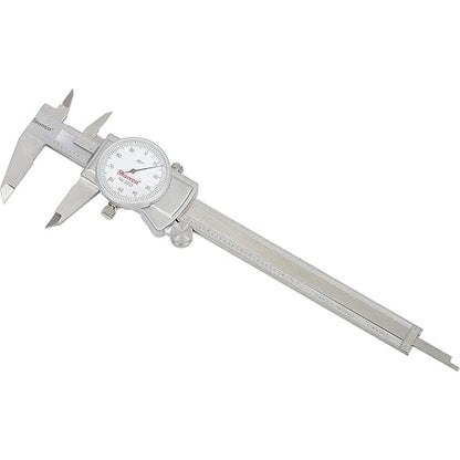 Starrett 1202-6 Dial Caliper, Stainless Steel, White Face, 0-6" Range, -0.001" Accuracy, 0.001" Resolution