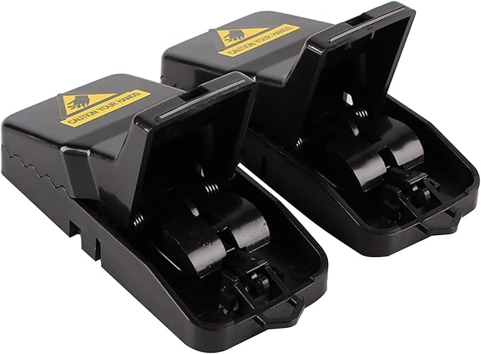 2 PCS Reusable P-lastic S-mart Mouse Trap Quick Kill Mice Traps for IndoorOutdoor Pet Rodent Voles Hamsters Moles