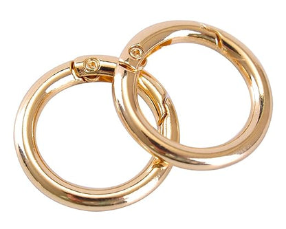 VanEnjoy 2/4/10/18/40 pcs O Ring for Purse Strap,1 inch Spring Rings for Handbag and Keys,2PCS Gold Hardware (Ï†1 IN-2PCS, Gold)