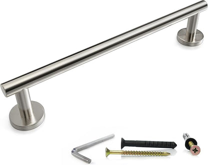 Brushed Nickel Towel Bar 16 Inch  Heavy Duty Stainless Steel SUS304 Towel Holder Rack for Bathroom, Kitchen, Bedroom Wall Mounted - Single Layer Shower Towel Hanger Rod