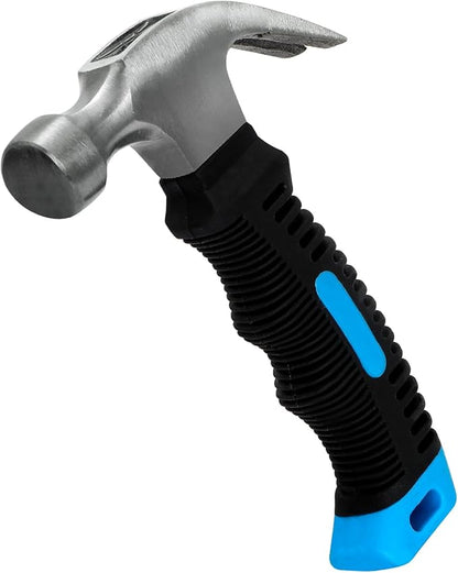 Claw Hammer Small Hammer 8oz Camping Hammer Comfortable Hammers Tools Stubby Hammer with Anti-Slip Handle for Women DIY Craft Industry Indoor Outdoor Using